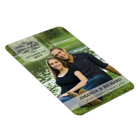 Sla de datum op - randloze aangepaste fotomagneten magneet (Rechterzijde)