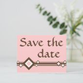 Sla de datum op : Retro Diamonds : Aankondigingskaart (Staand voorkant)