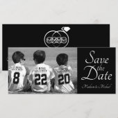 Sla de datum op Ringdrager fotocartjes Save The Date (Voorkant / Achterkant)