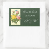 Sla de datum op Roze Gele Rozen Sticker (Tas)