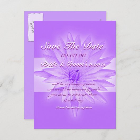 Sla de datum op roze lelie - aanpasbare sjabloon (Voorkant / Achterkant)