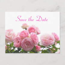 Sla de datum op - roze rozen