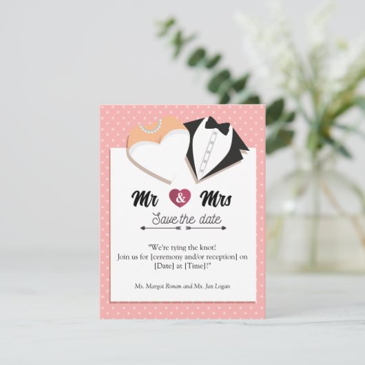 Sla de datum op! RSVP kaartje (Staand voorkant)