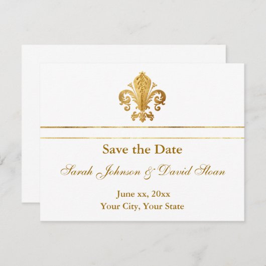 Sla de  datum op save the date (Voorkant / Achterkant)