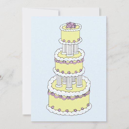 Sla de datum op Stijlvolle Taart Save The Date (Voorkant)