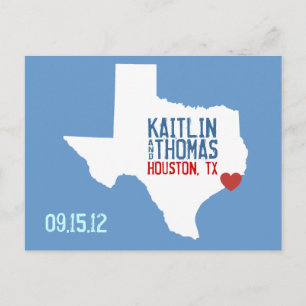 Sla de datum op -  - Texas Aankondigingskaart