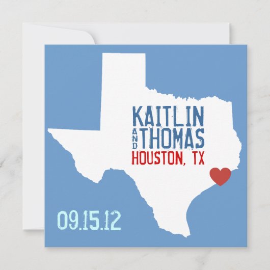Sla de datum op -  - Texas Save The Date (Voorkant)