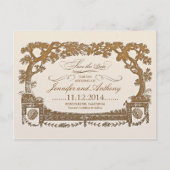 Sla de datum op  Trees Typografische briefkaarten (Voorkant)