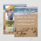 Sla de datum op trouwkaart save the date (Voorkant / Achterkant)