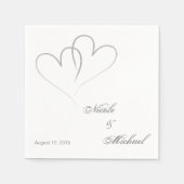 Sla de datum op - twee harten met elkaar verweven servetten (Voorkant)