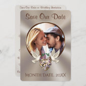 Sla de datum op uitnodiging met FOTO, Aanpasbaar (Voorkant / Achterkant)