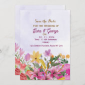 Sla de datum op uitnodigingen (Voorkant / Achterkant)