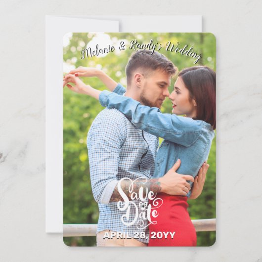 Sla de datum op V Photo Sticker Announcement Aankondiging (Voorkant)