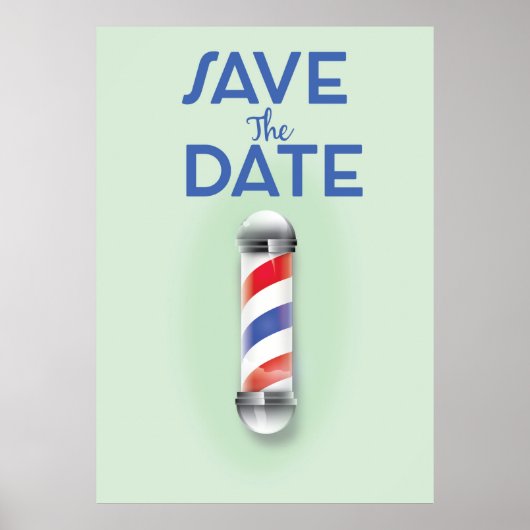 Sla de datum op Vintage Barber Shop Poster (Voorkant)