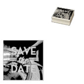 Sla de datum op vintage propellor vliegtuig rubberstempel (Gestempeld)