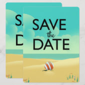 Sla de datum op Vintage Strand (Voorkant / Achterkant)