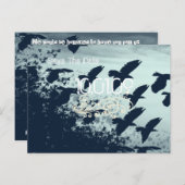 Sla de datum op - Vliegende vogels - Gepersonalise Aankondigingskaart (Voorkant / Achterkant)