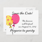 Sla de datum op waarop de echtscheiding definitief aankondigingskaart (Voorkant / Achterkant)