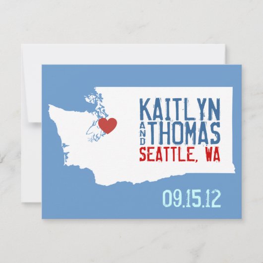 Sla de datum op -  - Washington Save The Date (Voorkant)
