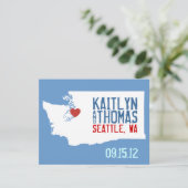 Sla de datum op -  - Washington Save The Date (Staand voorkant)