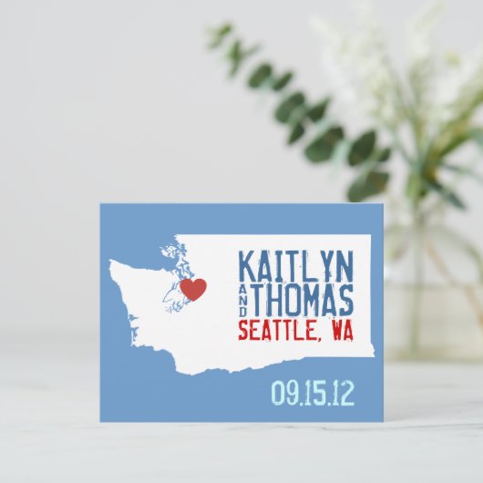 Sla de datum op -  - Washington Save The Date (Staand voorkant)