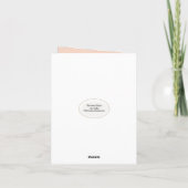Sla de datum Peach en Ivory Elegance op Kaart (Achterkant)