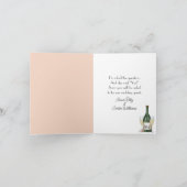 Sla de datum Peach en Ivory Elegance op Kaart (Binnen)