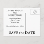 Sla de datum Platinum Diamond Ring Kaarten (Achterkant)