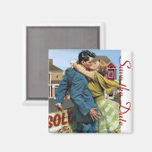 Sla de Datum Retro Magnet op Magneet (Voorkant / Achterkant)