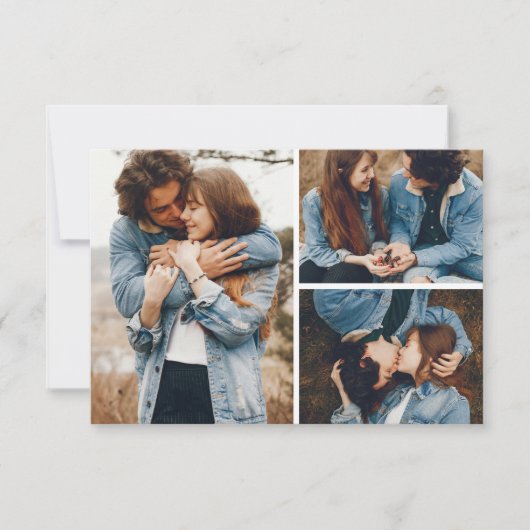 Sla de datum rustieke Floral Skull Boho fotokaart Save The Date (Voorkant)