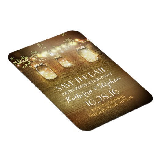 Sla de datum rustieke schuur hout metselaar potten magneet (Rechterzijde)