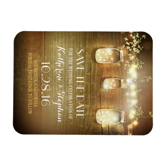 Sla de datum rustieke schuur hout metselaar potten magneet (Horizontaal)