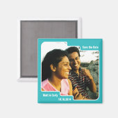 Sla de datum Scallop Blue Magnet op Magneet (Voorkant / Achterkant)