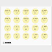 Sla de datum scan QR bruiloft website moderne teks Ronde Sticker (Vel)