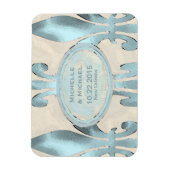 Sla de datum Stijl Fleur de Lis op Magneet (Verticaal)