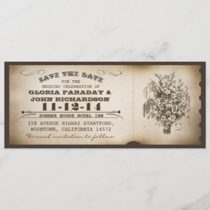 Sla de datum  ticket briefkaarten