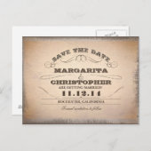 Sla de datum  typografie oude briefkaarten op (Voorkant / Achterkant)