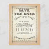 Sla de datum typografie postkaarten aankondigingskaart (Voorkant)