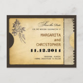 Sla de datum  typografie stijl briefkaarten (Voorkant)