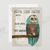 Sla de datum  Uil II Briefkaart (Voorkant / Achterkant)