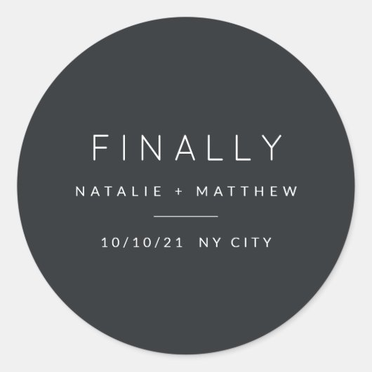 Sla de datum uiteindelijk op ronde sticker (Voorkant)