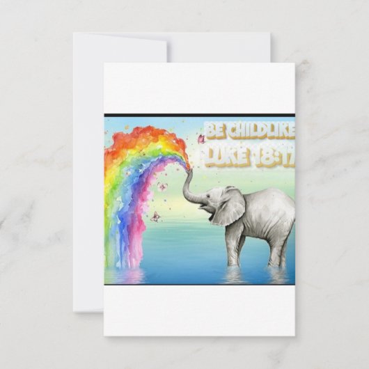 Sla de datum uitnodiging olifant en de Schrift (Voorkant)