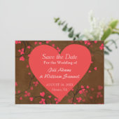 Sla de datum Valentijnshart op Save The Date (Staand voorkant)