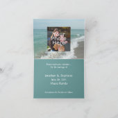 Sla de datum van bestemming bruiloft zand schrijve aankondiging (Binnen)