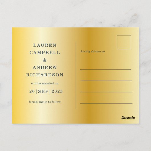 Sla de datum van de Eucalyptusmarine en het goudhu Briefkaart (Achterkant)