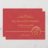 Sla de datum van de Indiase standaardkaart op Save The Date (Voorkant / Achterkant)