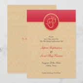 Sla de datum van de Indiase standaardkaart op Save The Date (Voorkant / Achterkant)