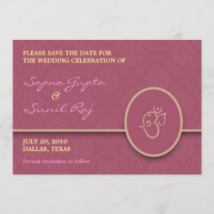 Sla de datum van de Indiase standaardkaart op Save The Date