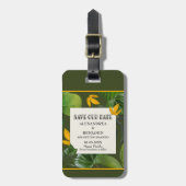 Sla de datum van de Tropische Palms op Bagagelabel (Voorkant verticaal)