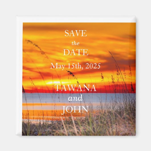 Sla de datum van zonsondergang op magneet (Voorkant)